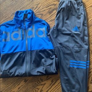 Adidas Blue and Gray Tracksuit